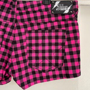 Abbey Dawn by Avril Lavigne Pink Checker Shorts Size 11 juniors